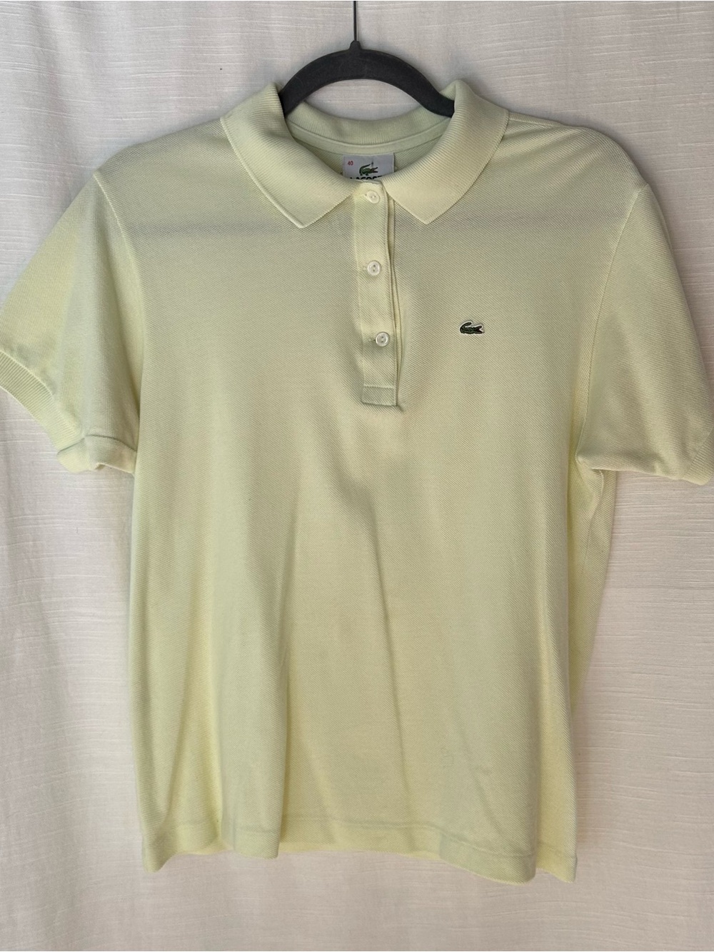 Lacoste Light Yellow Short-Sleeve Pique Polo